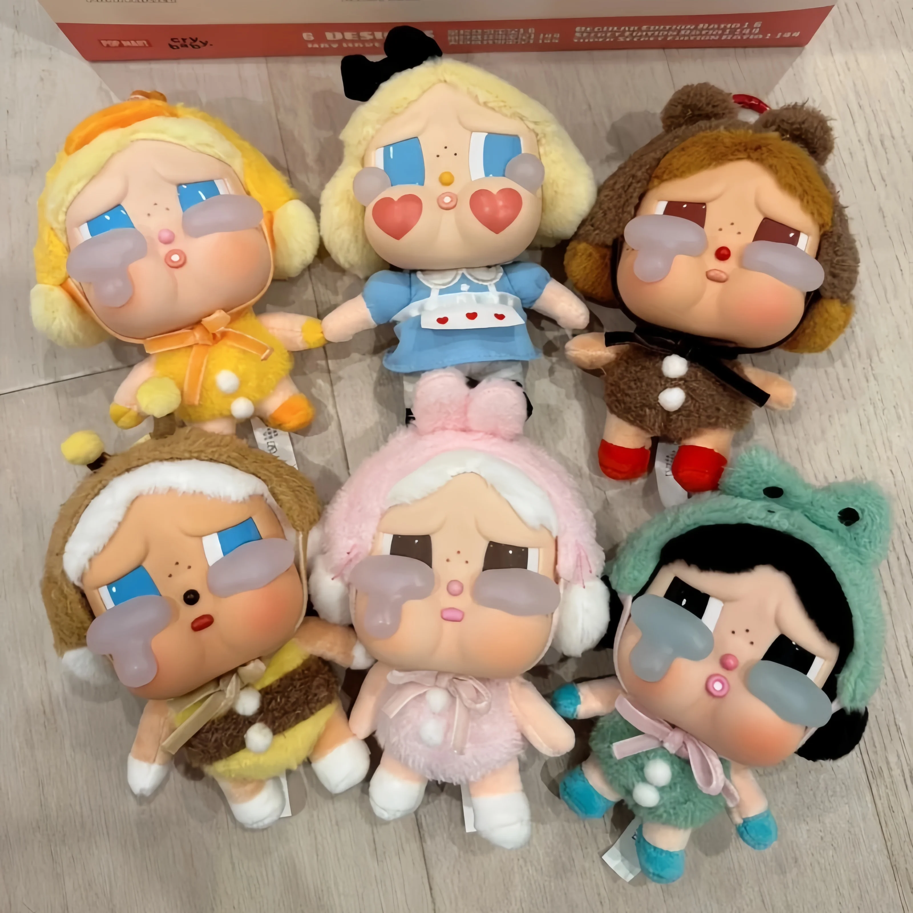 Original Crybaby Crying Again Series Blind Box Figures Face Doll Toy Animal Pendant Doll Keychain Birthday Mystery Box Gifts