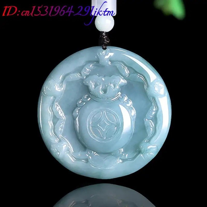 Burmese Jadeite God of Wealth Pendant Necklace Charm Vintage Designer Real Jewelry Burmese Jade Gifts for Women - view 3