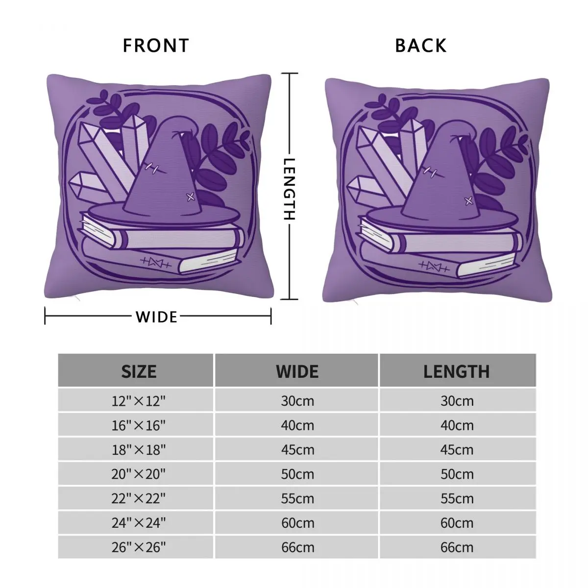 Wizard Kit Purple Pillowcase Polyester Linen Velvet Creative Zip Decor Throw Pillow Case Room Cushion Cover 45x45