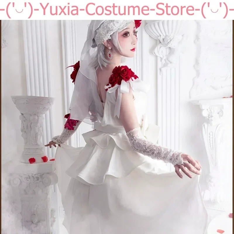 Identity V Vera Nair Scarlet Bride Flower Bridal Women Dress Cosplay Costume Cos Game Anime Party Uniform Hallowen Play Role