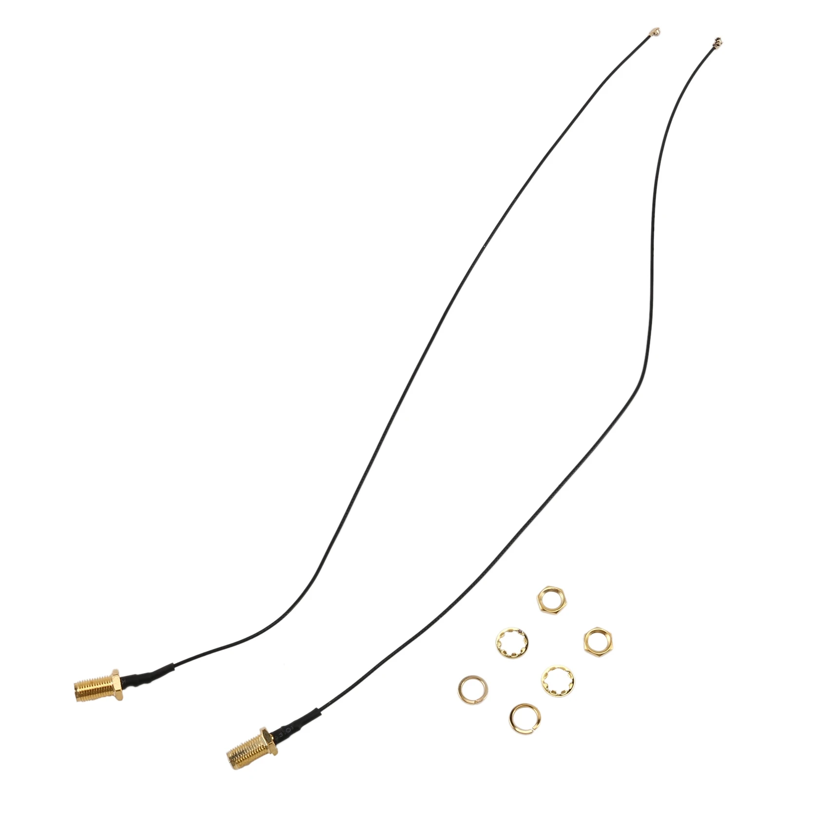 2 x 6dBi 2.4GHz 5GHz Dual Band WiFi RP-SMA Antenna + 2 x 35cm U.fl / IPEX Cable