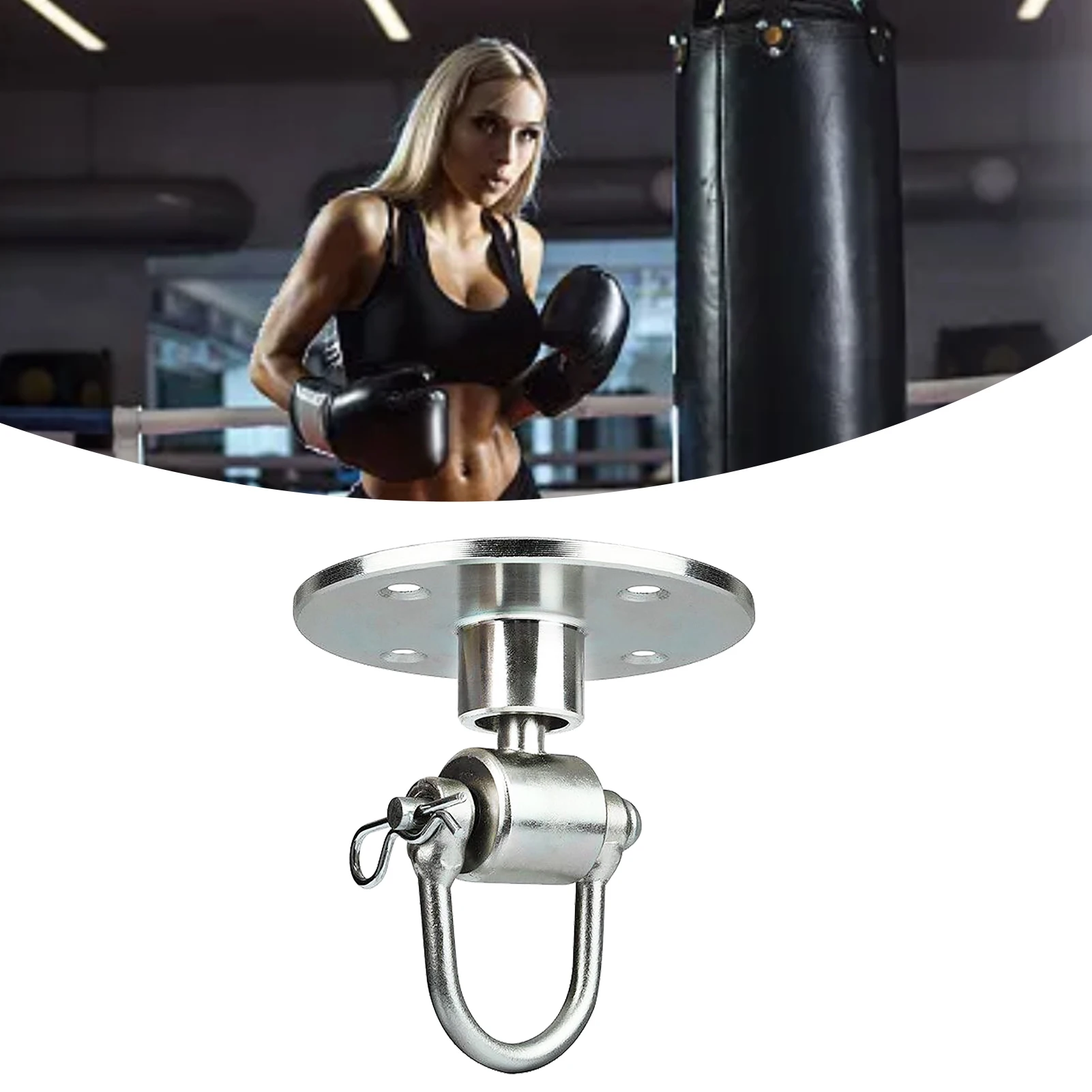 Punching Bag Mount Hanger Iron Mount Hook Swivel Easy Installation Ceiling Boxing Accessory For Home Gym Workout