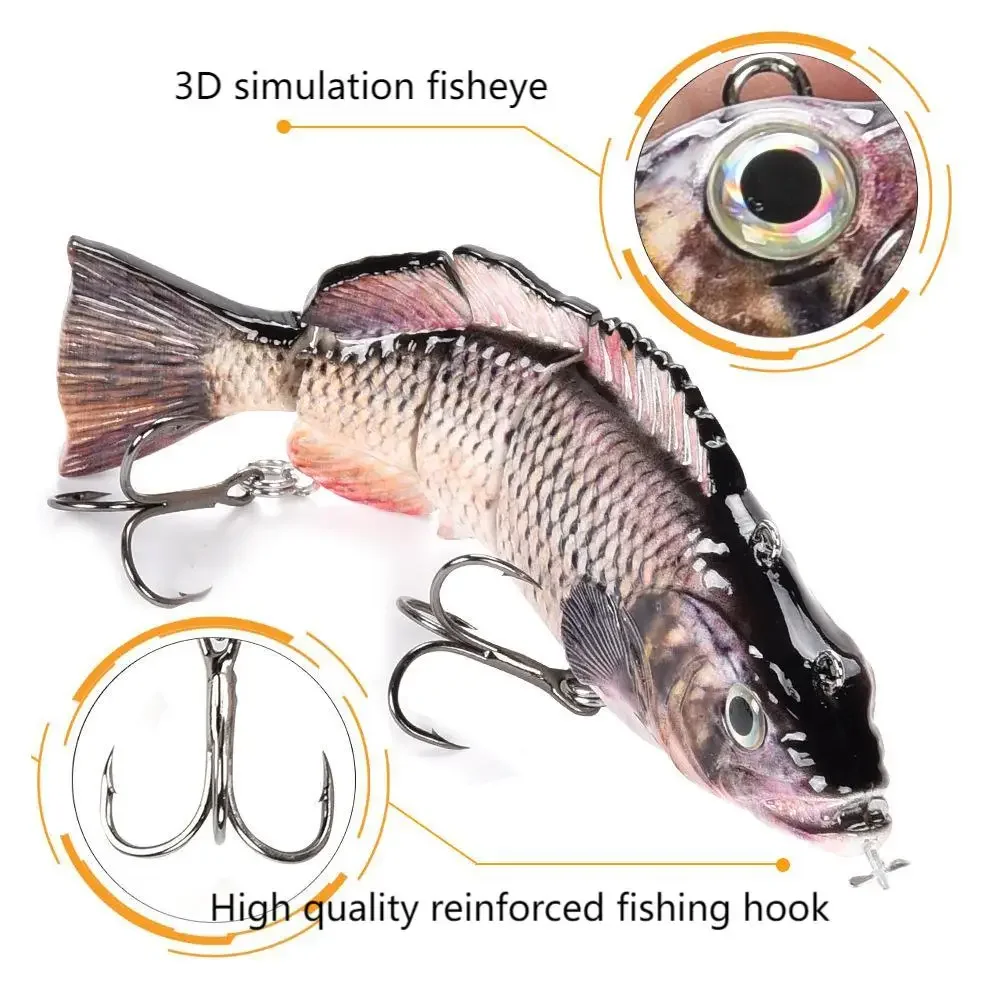 

NEW OEM 10cm/13.5cm Automatic Swimbait Robotic Electric Fishing Lure Auto Multi Jointed Bait USB Rechargeable Wobbler Pesca