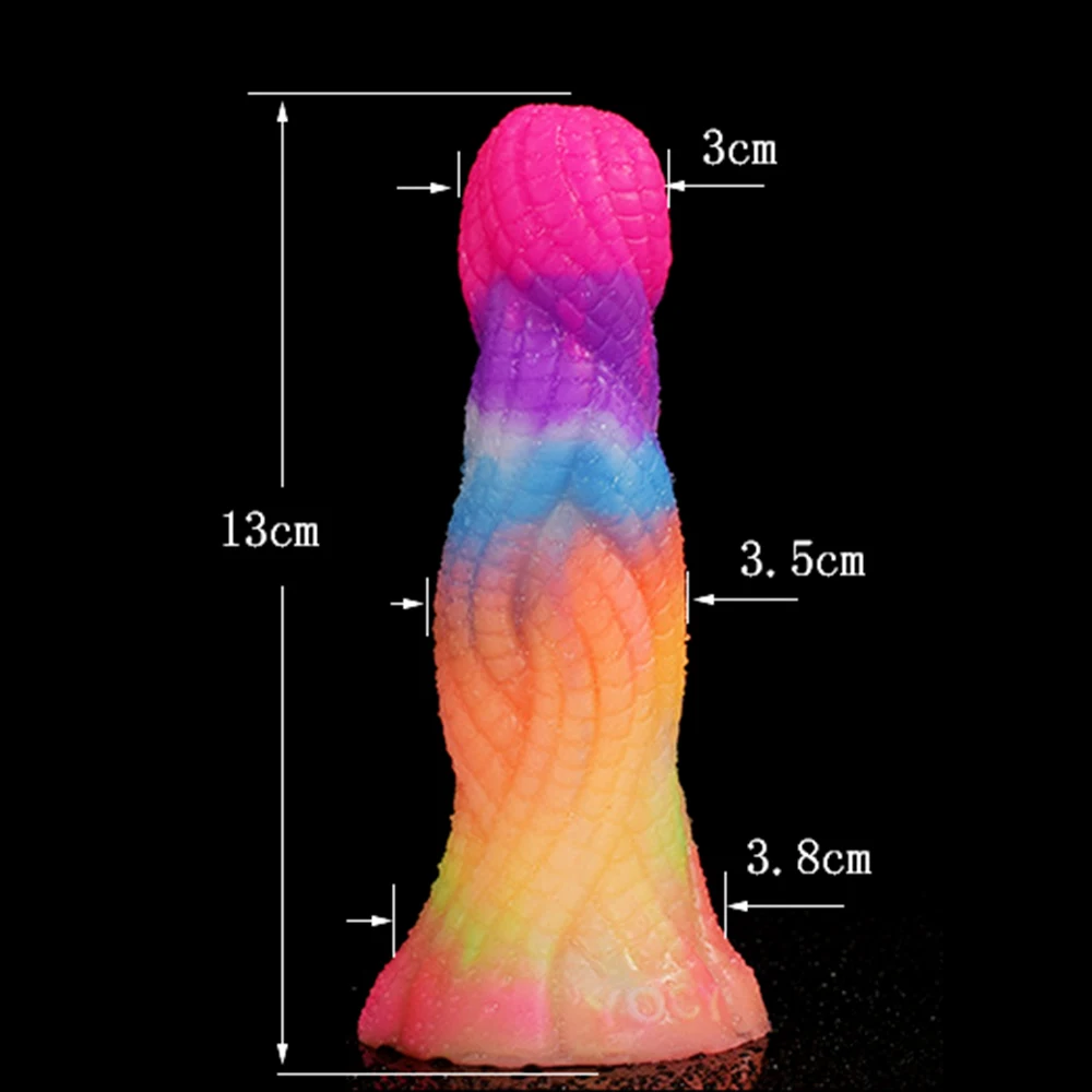 FAAK Remote Control Vibrator Luminous Dragon Dildo Sucker Tiny Vibrating Penis For Beginners Butt Plug Silicone Colorful Sex Toy