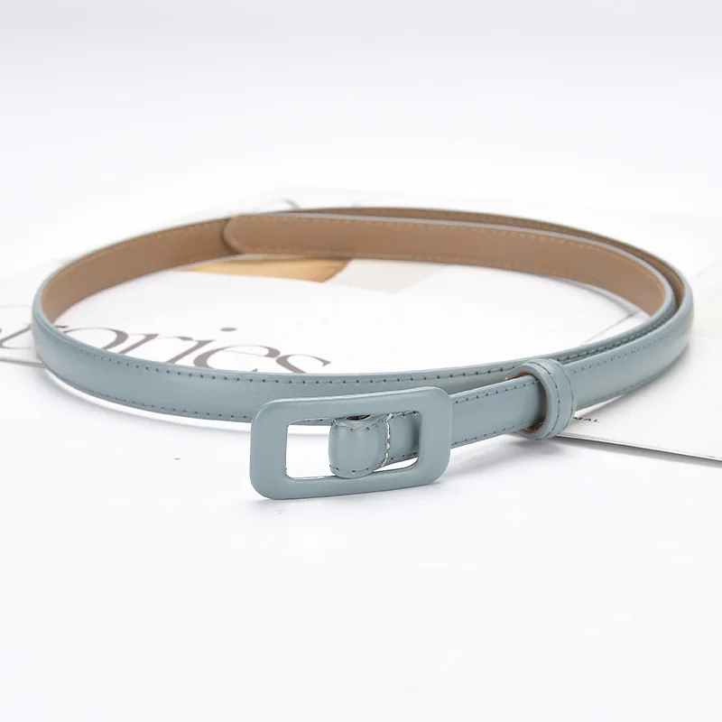 여성용 정품 가죽 청바지 드레스 벨트 다용도 2층 소가죽 버클 비펀치 벨트