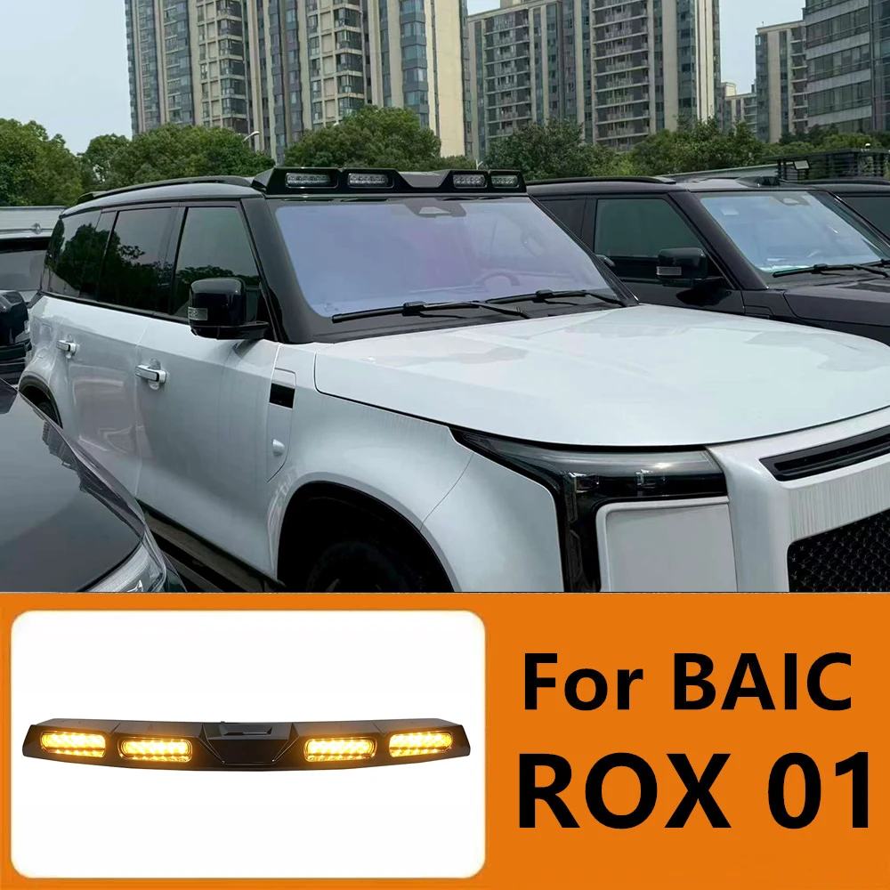 Off-road 4x4 Car Roof Lamp Roof Spotlight Fit for BAIC JISHI ROX 01 2023- 2026 Modified Outdoors Searchlight Car Accessories