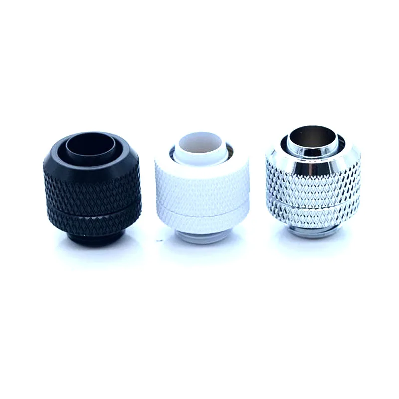 Encaixes refrigerados a água da compressão do pc de freezemod para o tubo macio de 9.5x12.7mm, conector do tubo da mangueira de g1/4 odod13mm preto/branco/prata