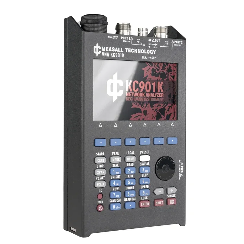 MEASALL Distributor LY.GROUP.CHINA KC901K Handheld Vector Network Analyzer Field Multi-meter SWR Standing Wave Testing 4GHz VNA