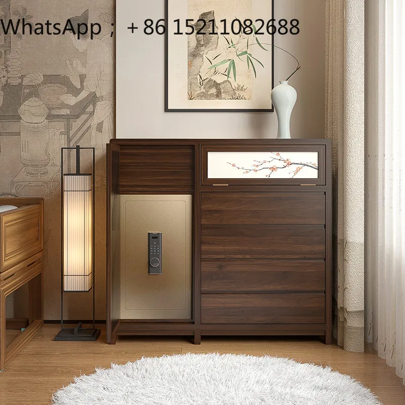 LLY old elm hidden insurance porch cabinet living room locker multi-drawer anti-theft invisible password safe