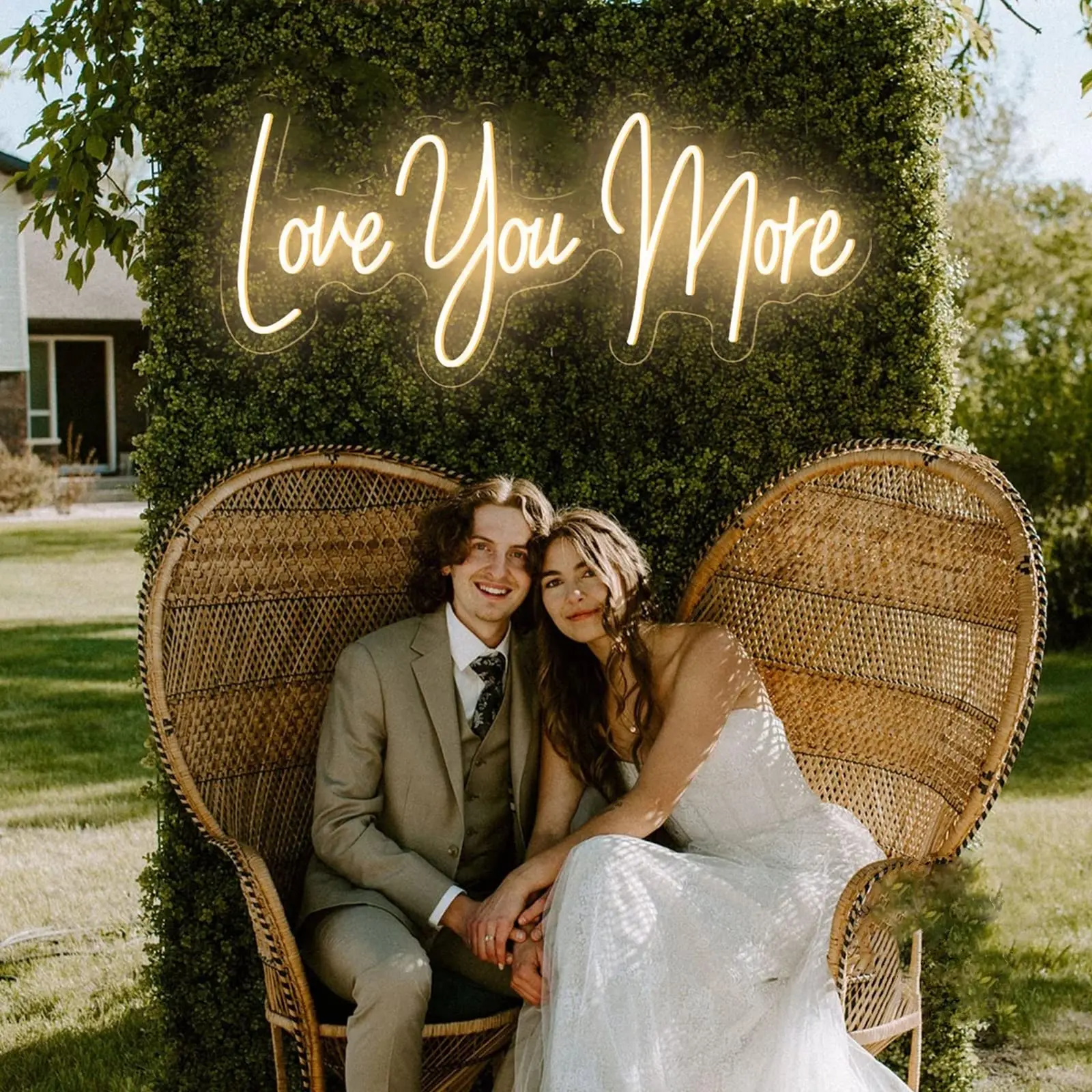 Love You More Neon Signs LED Wall Decor Light Up Signs for Family Bar Wedding Party Neon Light Birthday Gift Neon Light