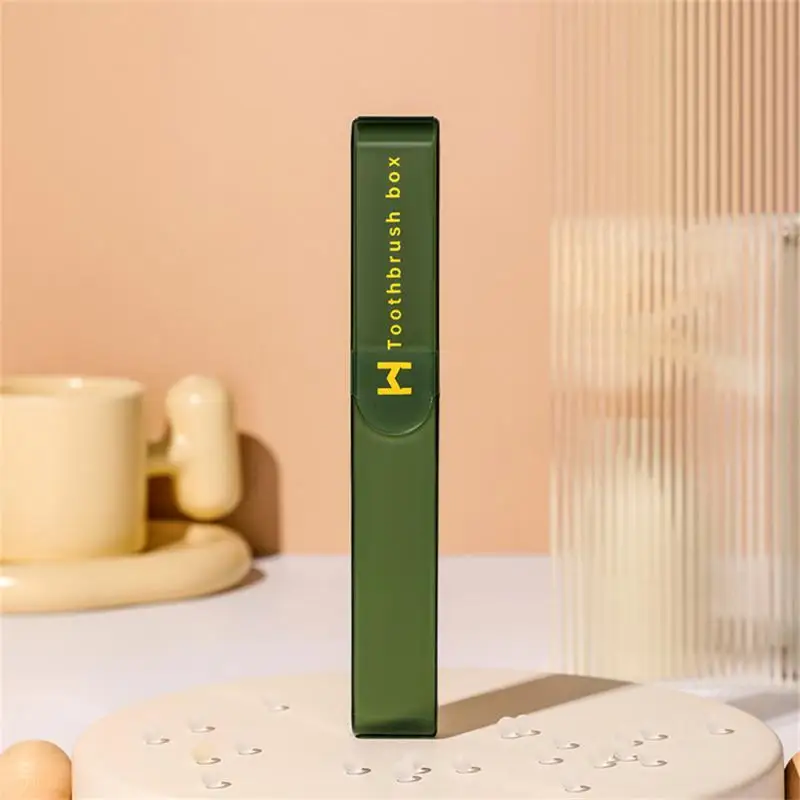 2PCS Leak Design Toothbrush Storage Box Portable Household Products Save Space Toothbrush Box With Lid Drain Portable Storage