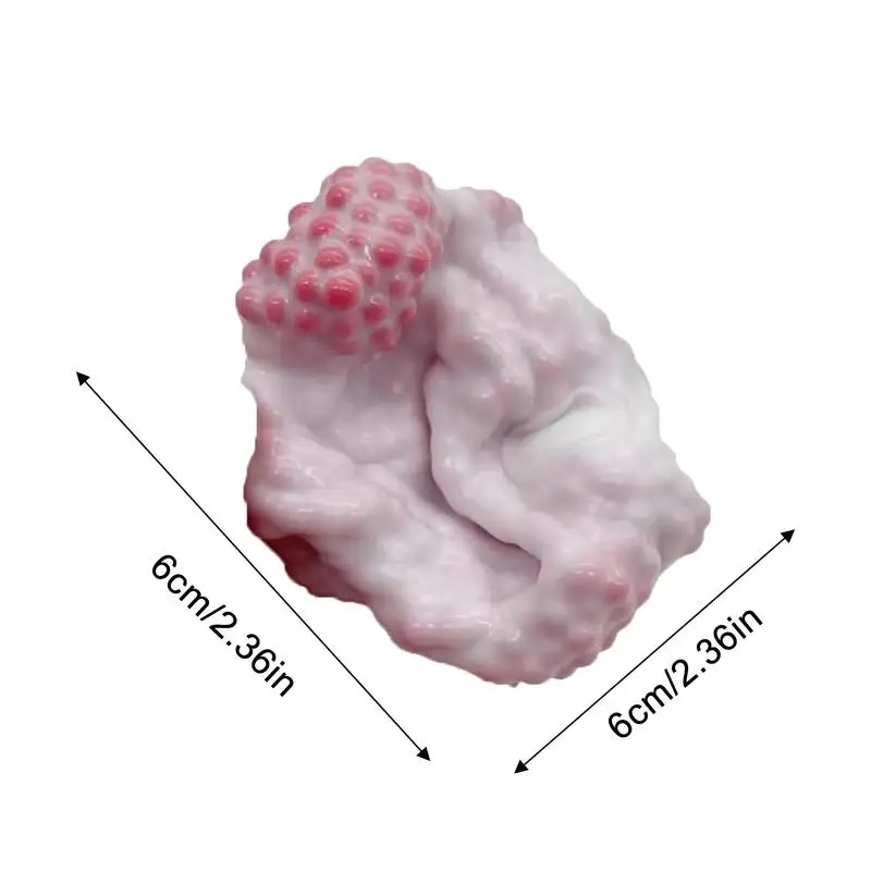 Bola de apertar de contas pequenas, brinquedo de silicone, bola de estresse de uva com contas pequenas, brinquedo de apertar formável, suprimentos