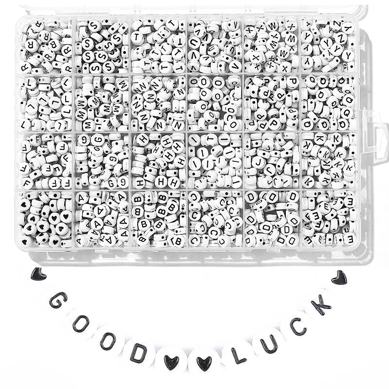 

24 Grid High Quality Acrylic 26 English Letter Round Bead Box DIY Children's Early Education Handmade Bead Set