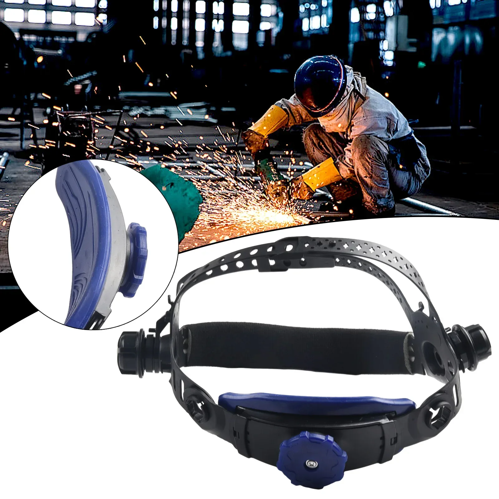 Lassen Lasser Masker Verstelbare Hoofdband Voor Solar Auto Verduistering Lashelm Accessoires Ingebouwde Zweetopname Zachte Spons