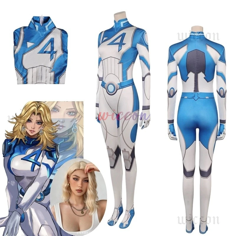 

Susan Cosplay Storm Rivals Cosplay Costume Jumpsuit Blonde Wig Game Costume Disguise For Women Halloween Carnival Party Suit