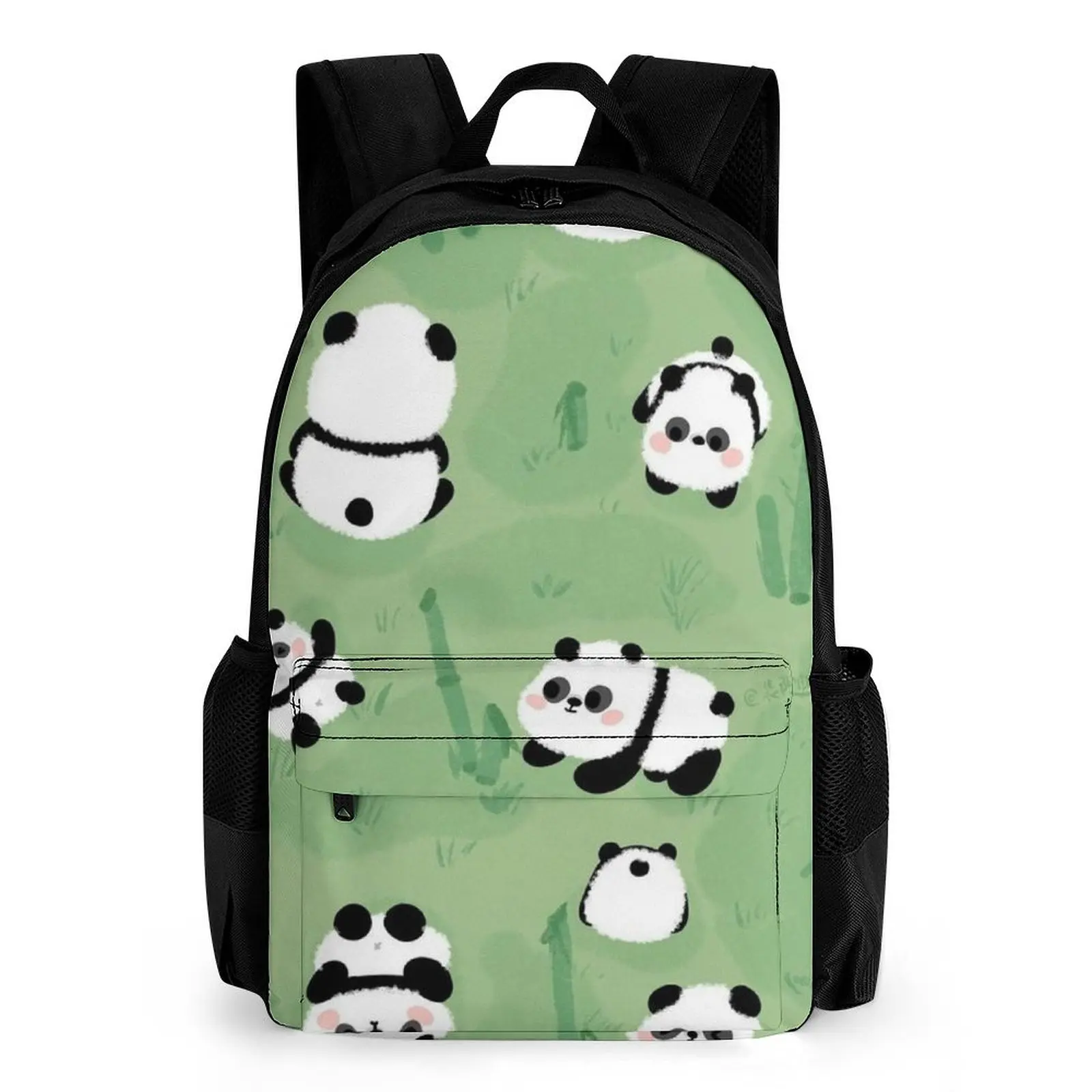 Panda Schoolbag Kawaii Cute Panda Pocket Backpack Back-To-School Season New Custom Pattern Schoolbag 2024