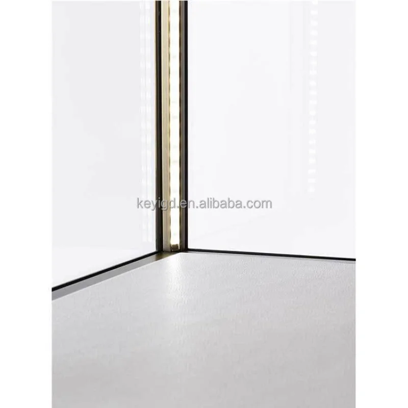 カスタム高級強化ガラスディスプレイショーケースメタルフレームジュエリーディスプレイキャビネット小売店