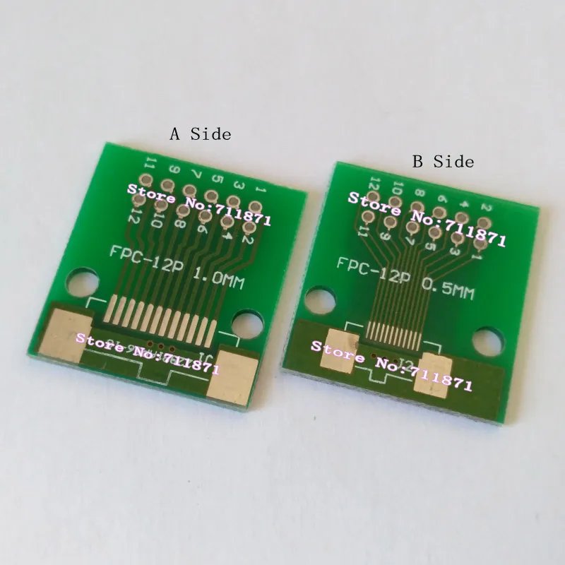 Spawalny 0.5 1.0 podziałka 12 P 12-pinowy FFC FPC zanurzeniowy Adapter złącza spawany 12 Pin 12 P zgrzewany Adapter płyta łączeniowa FPC FFC