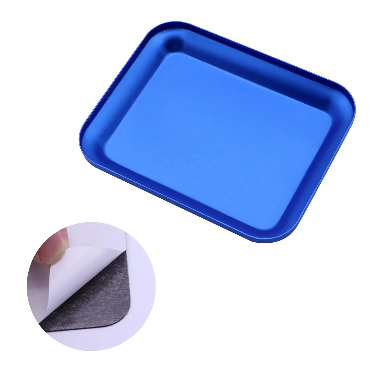 Parts Tray for Screws Bolts Socket Organizer with Strong Metal Storage Blue Color Small Tools Hardware