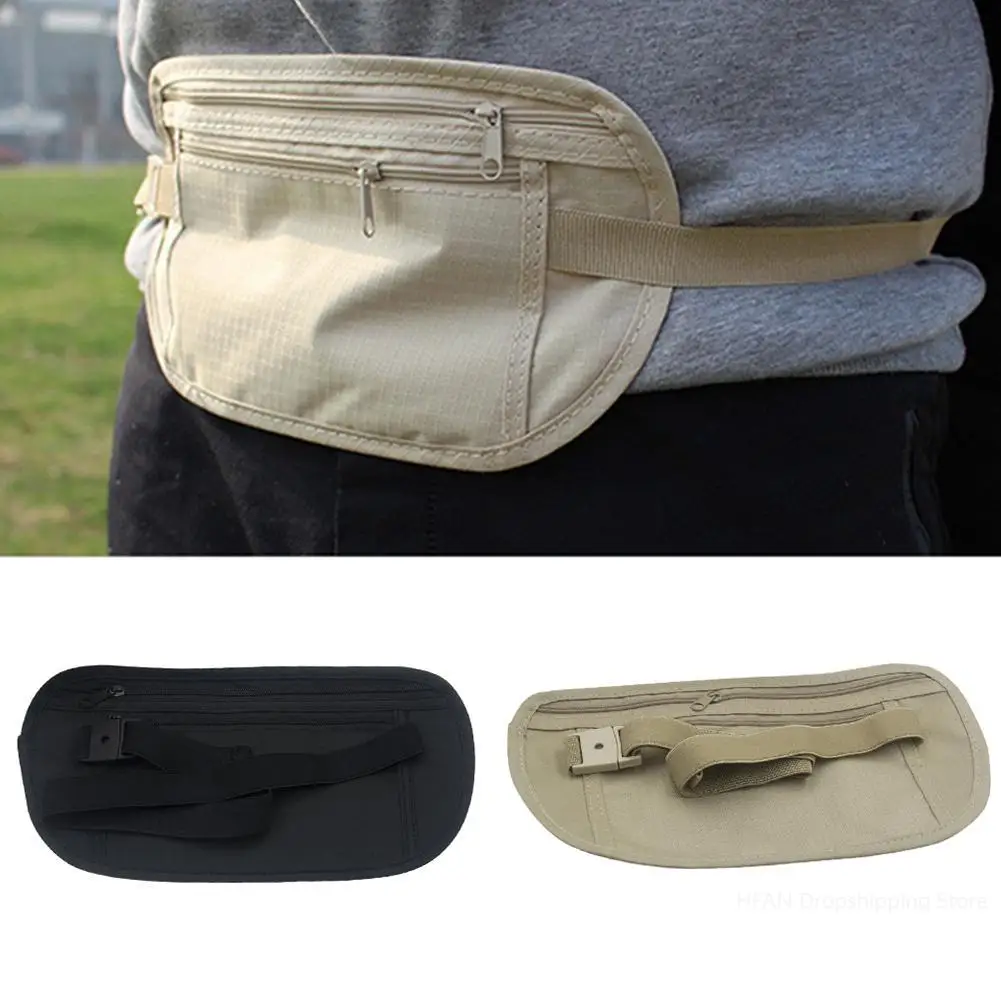 Invisible Travel Waist Packs Pouch for Passport Money Belt Bag Hidden Security Wallet Gift Travel Bag Chest Pack Money Waist Bag