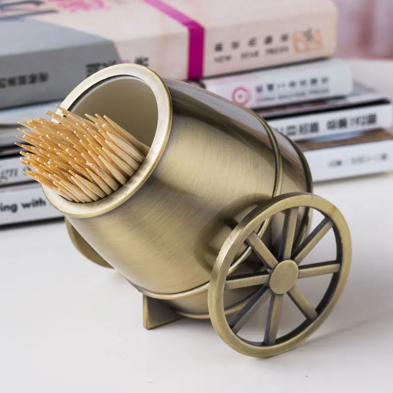 

Creative Design Europe Copper /Bronze Table Decoration & Accessories Metal Toothpick Dispenser Cure Dents Distributeu TP06