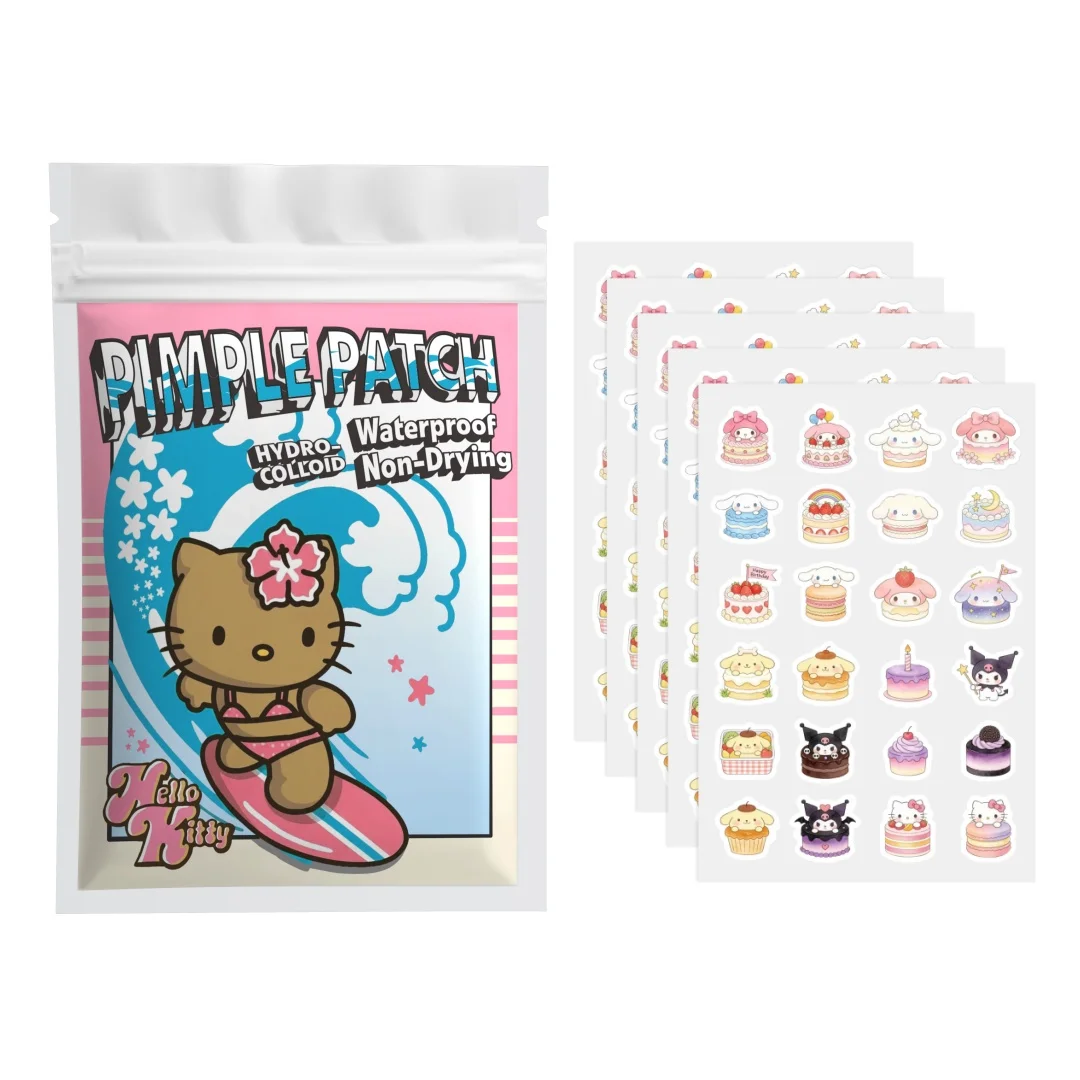 48/120PCS hello kitty Acne patches, facial acne patches, hydrogel acne removal patches, concealer
