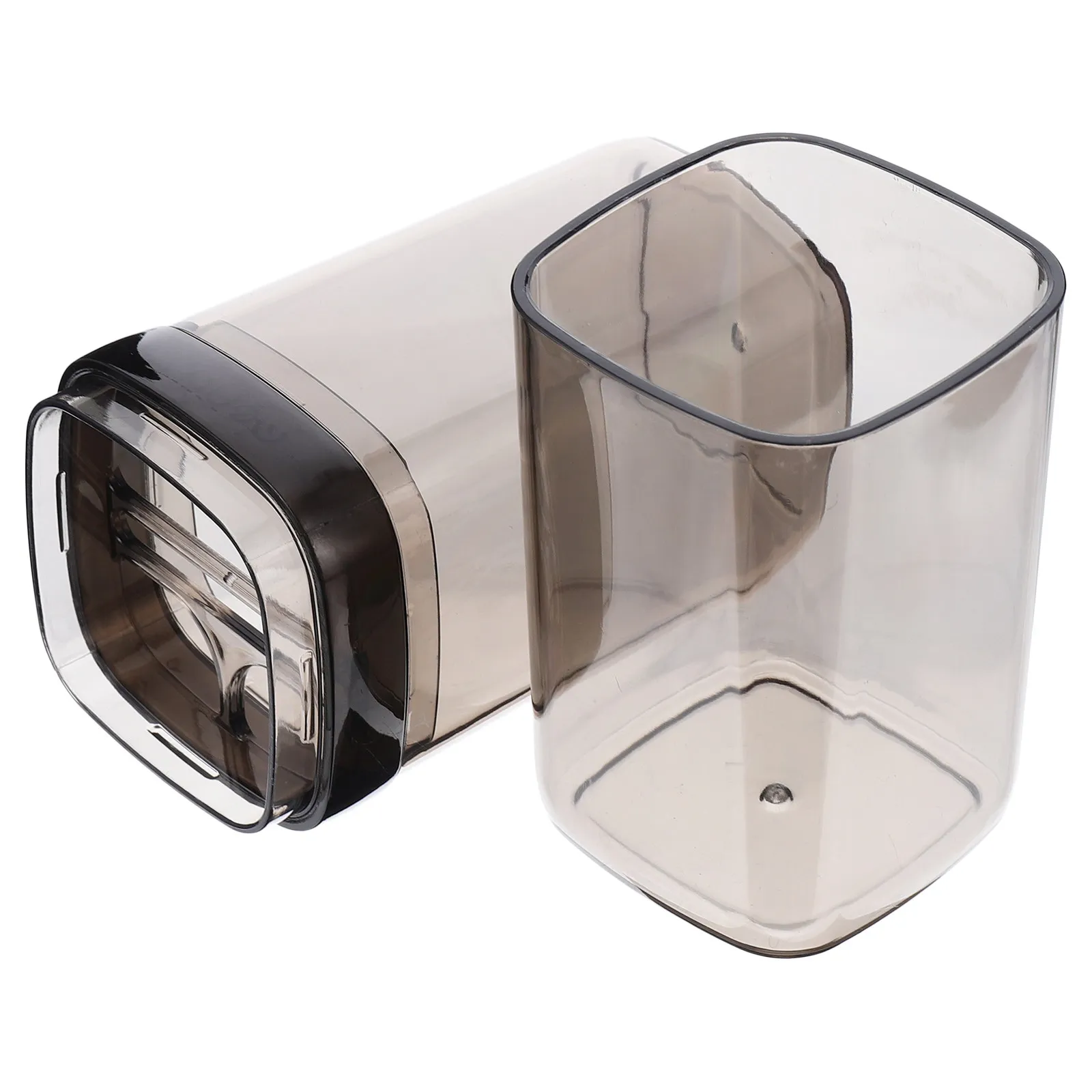 Transparent Travel Toothbrush Case Grey Portable Toothpaste Holder Storage Box Compact Organizer for Outdoor Camping School