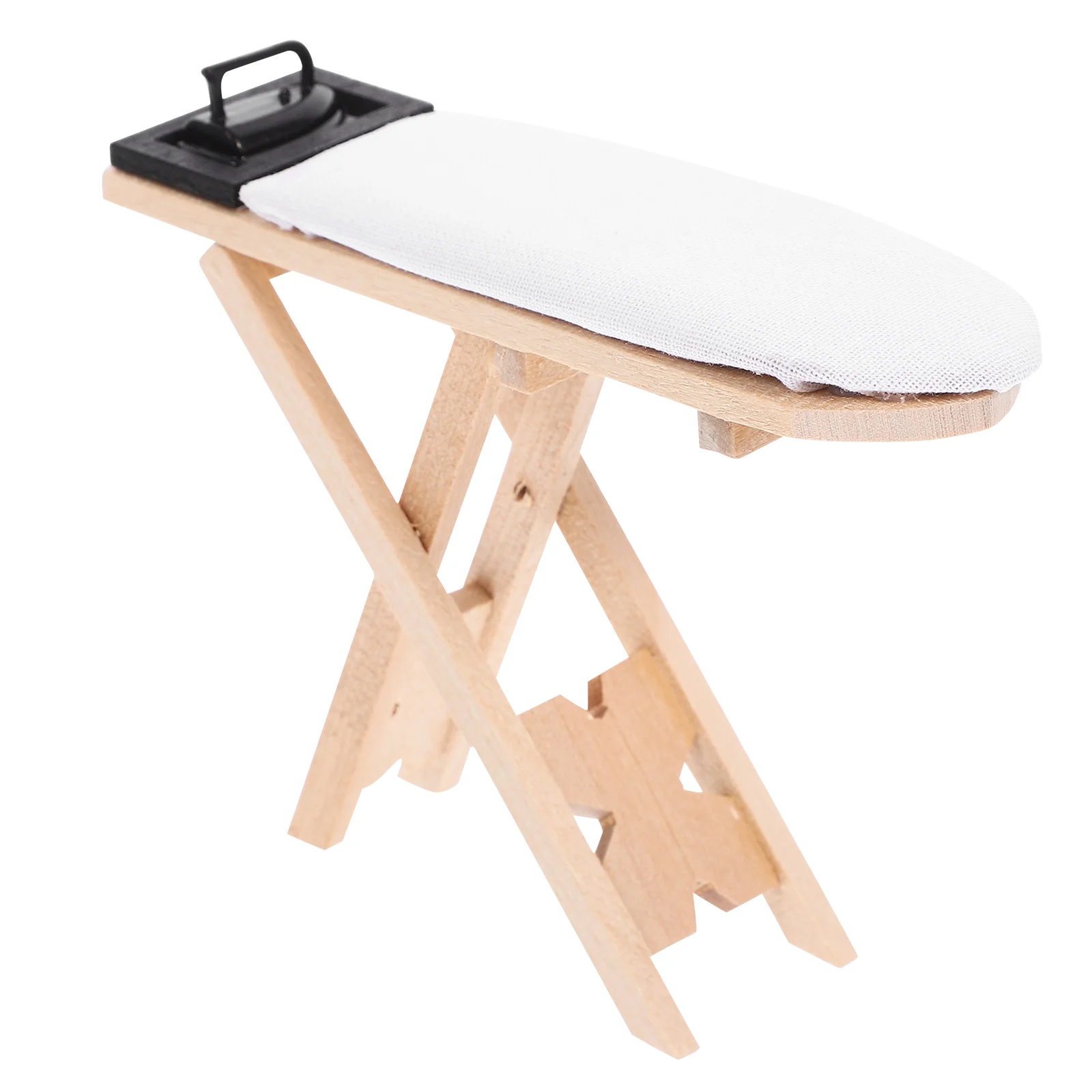 Toy Room Miniature Wooden Furniture Micro Landscape Ornament Alloy Iron Table Model