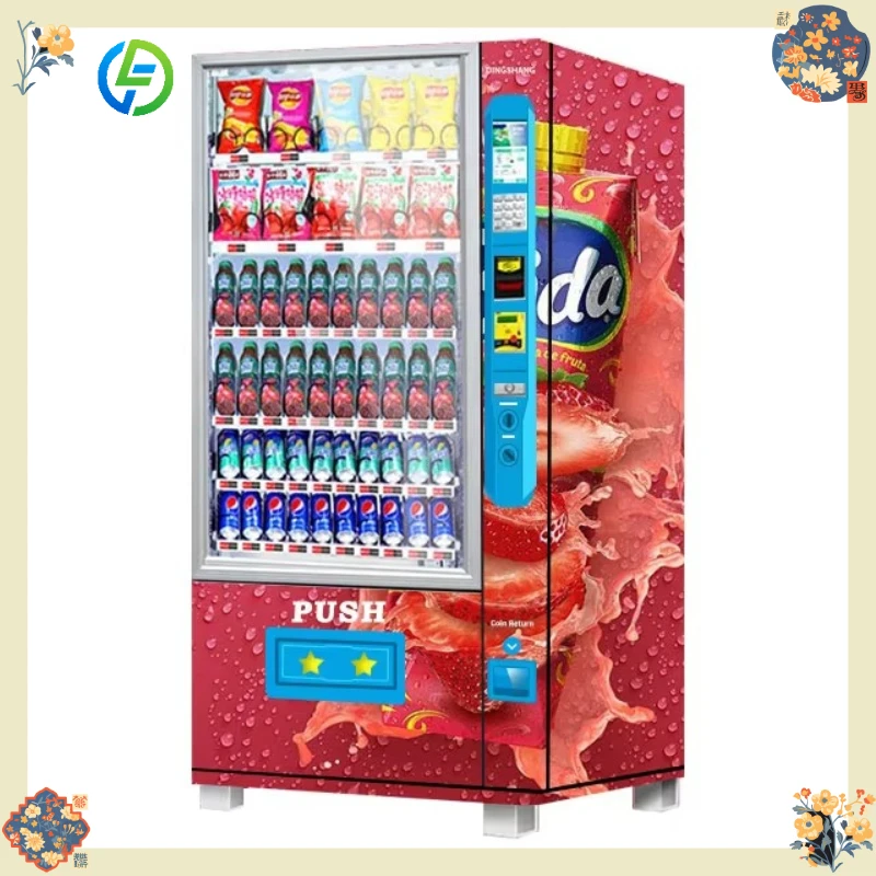 

Многофункциональный автомат по продаже еды и напитков с индивидуальной настройкой, умный автоматический киоск для закусок и напитков, круглосуточный, без присмотра, с рекламным экраном для брендинга