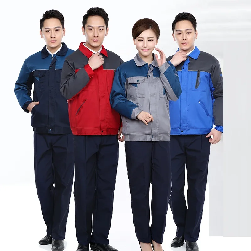 

Thick Work Clothing Men Women Working Coveralls Multi Pockets Durable Uniform Warehouse Factory Workshop Service Car Repair Suit