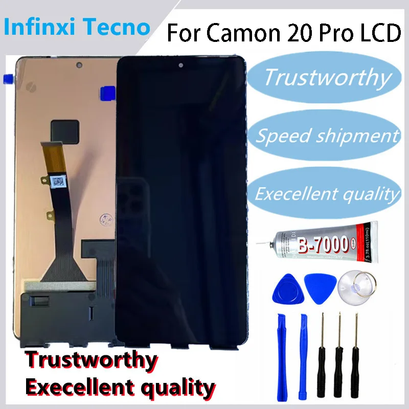 Original AMOLED For Tecno infinix Camon 20 Pro LCD Display Touch Screen For Camon 20 pro Lcd Display Digitizer Panel Replacement