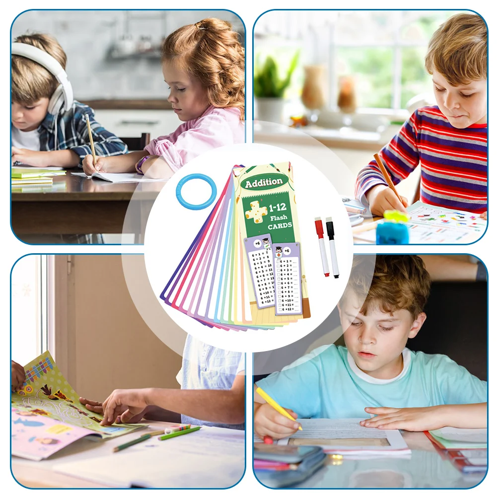 Tarjetas Flash de matemáticas para suma, resta, división de multiplicación, 1-12 tarjetas de mesa de suma/subtração/multiplicación/división