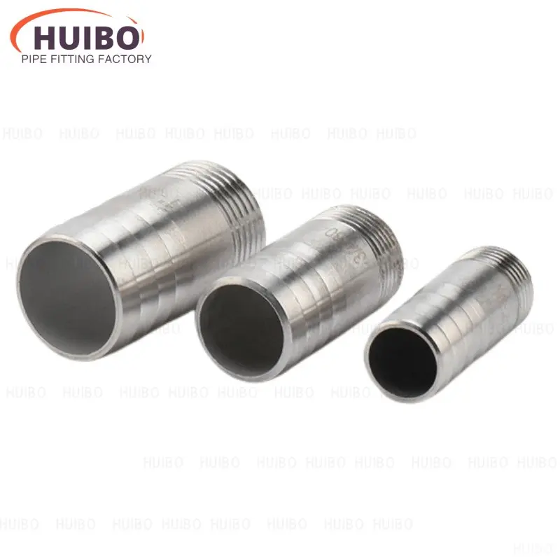 1PCS 304 Stainless Steel Leather Pipe Connector 1/8 1/4 3/8 1/2 3/4 1" 1-1/4 Water Pipe Pagoda Barb Hose Connector Adapter