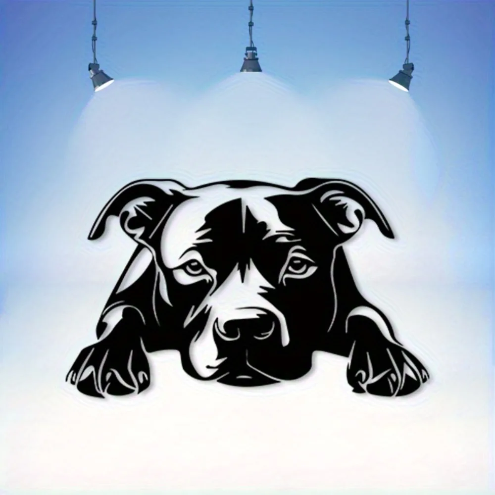 CIFBUY Vintage Bulldog Metal Wall Art Iron Sculpture with Hooks Weatherproof Rustic Pet Decor for Office Lounge