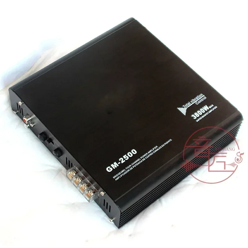 Durable Car Power Amplifier Car Audio High Power Amplifier 2-Channel 3800W Two-way Aluminum Alloy Power Amplifier