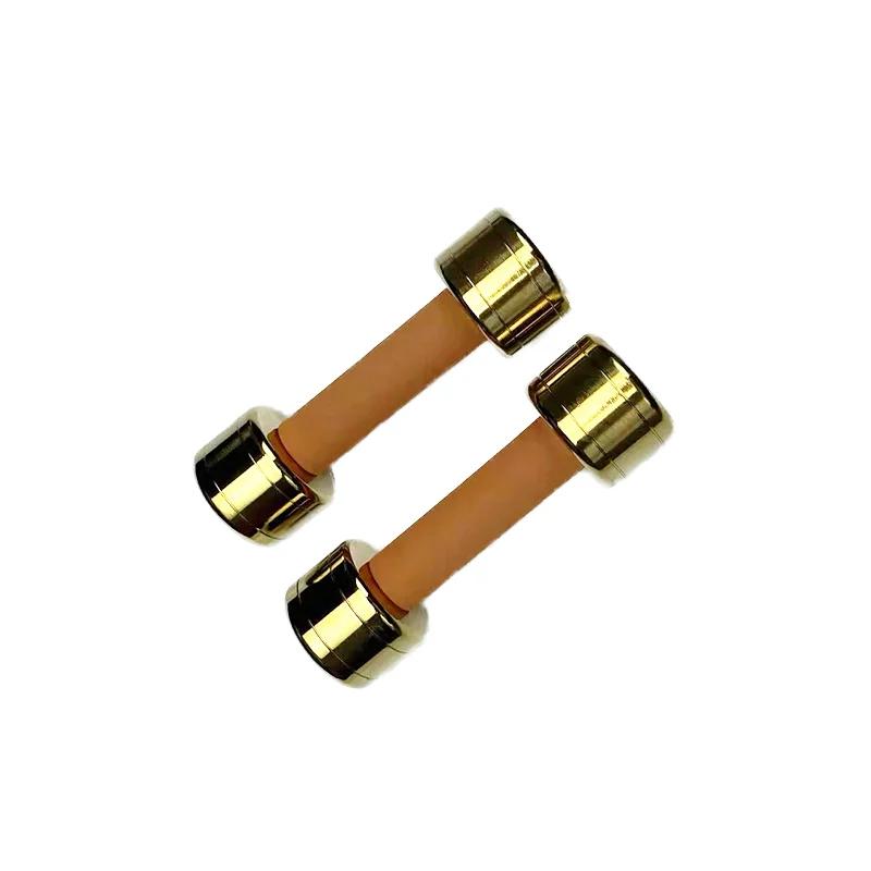 Rose Golden Chrome Steel Copper Plated Cast Iron Dumbbell Home Fitness Fixed Free Weights