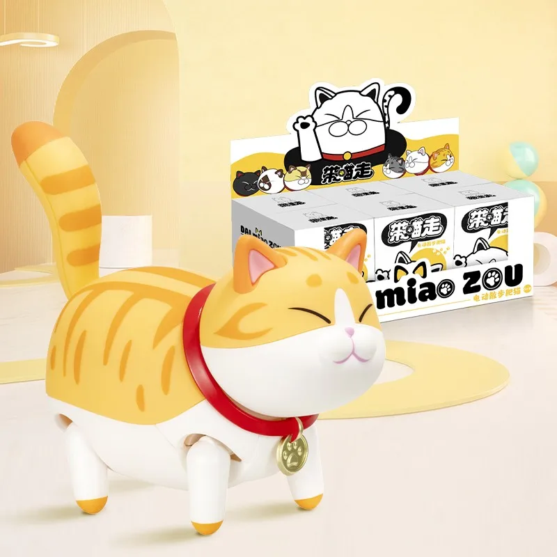 Cute Electric Cat Figure Blind Box Walking Animal Caja Ciega Anime Figure Toys Decor Mystery Box Anime Box As Birthday Toys Gift