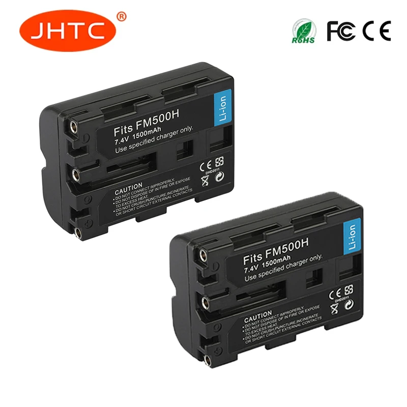 NP-FM500H NP FM500H Battery For Sony A57 A58 A65 A77 A99 A550 A560 Rechargeable Battery 1500mAh NP-FM500H Batterie