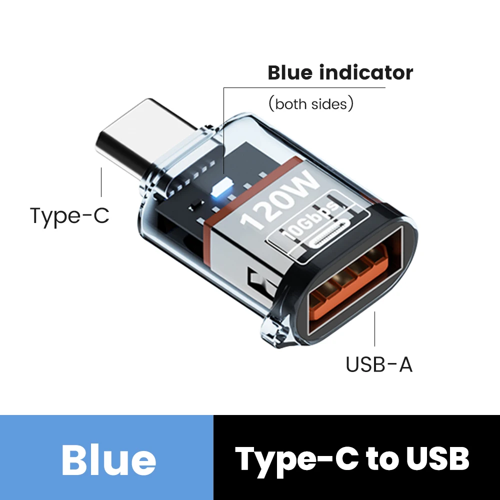 NNBILI 120W USB3.2 Gen2 OTG-Adapter, Buchse auf USB-C-Stecker, Schnellladung und Datensynchronisation für iPhone 16 15 Pro Max, Samsung, iPad, Laptop, PC