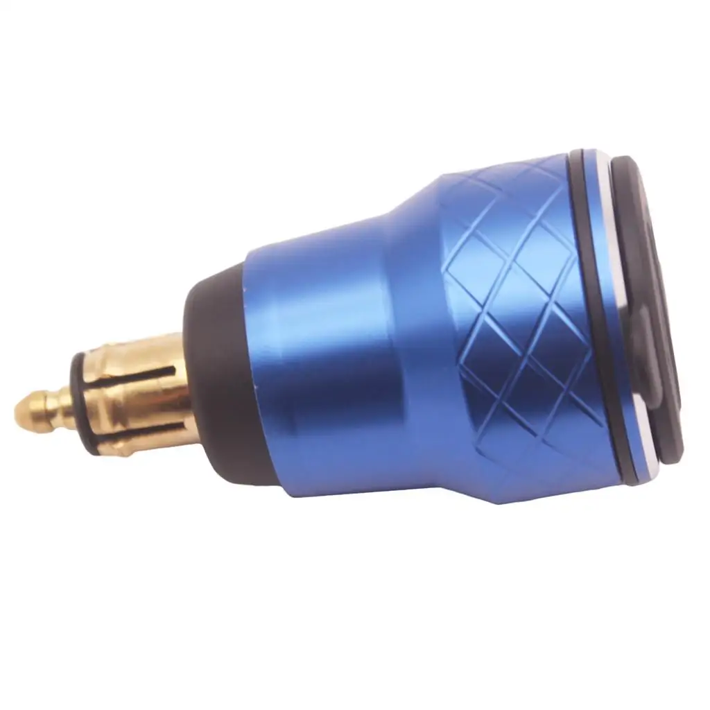 

DIN to Dual USB Motorcycle Charger Socket Blue 5V for F700 for