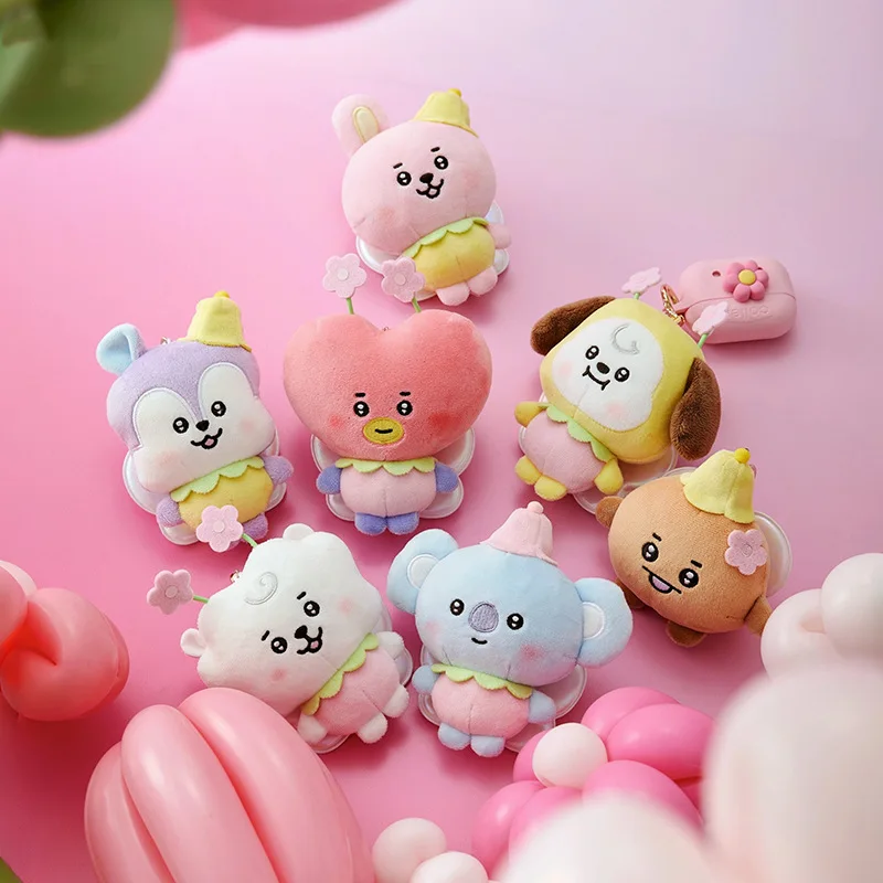 

10 см Популярная мужская группа Bee Series BT21 Плюшевая кукла Tata Rj Shooky Подвеска Милая мультяшная кукла Коя Брелок для девочек Сумка Украшение Подарок