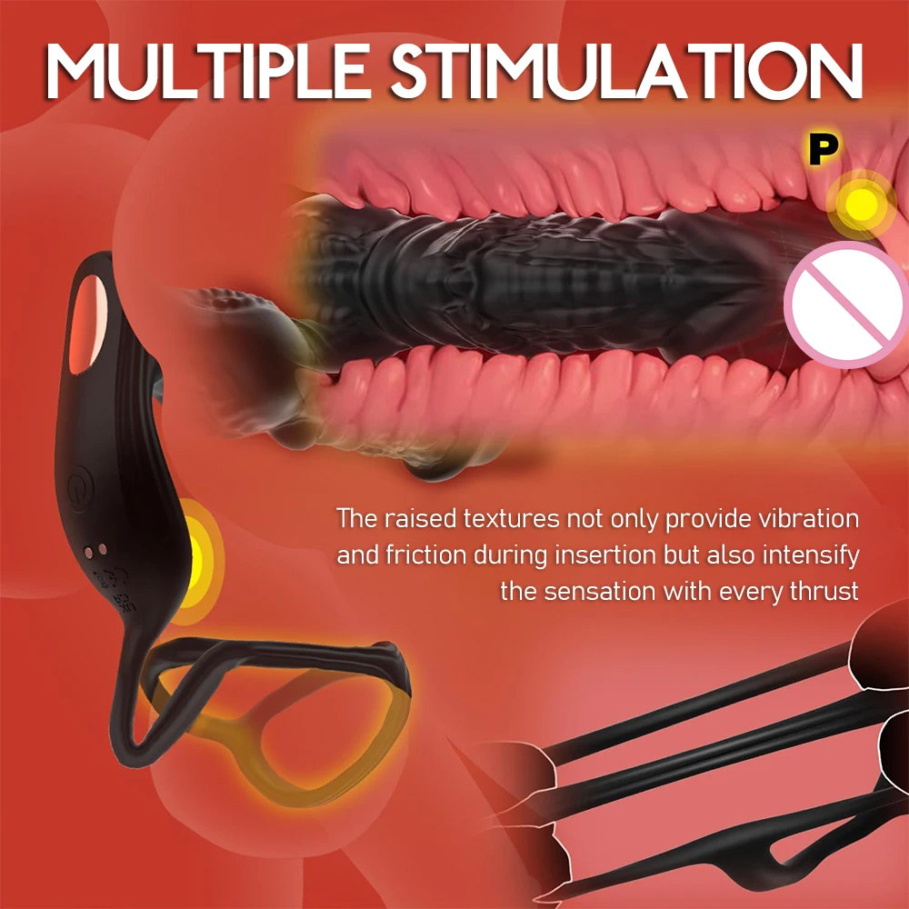 6-in-1 Male High-Speed Butt Plug Prostate Massager with App/Remote Control for Retractable Dildo Delayed Ejaculation Lock Ring