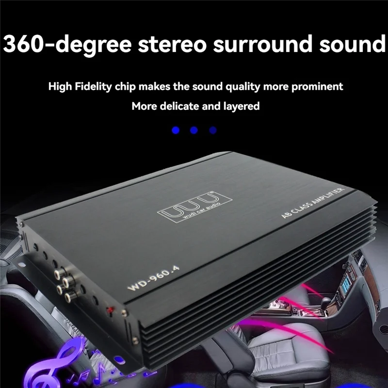 

B30C-4 Channel Car Amplifier Audio Stereo AB Class Amplifier Hifi Car Power Amplifier