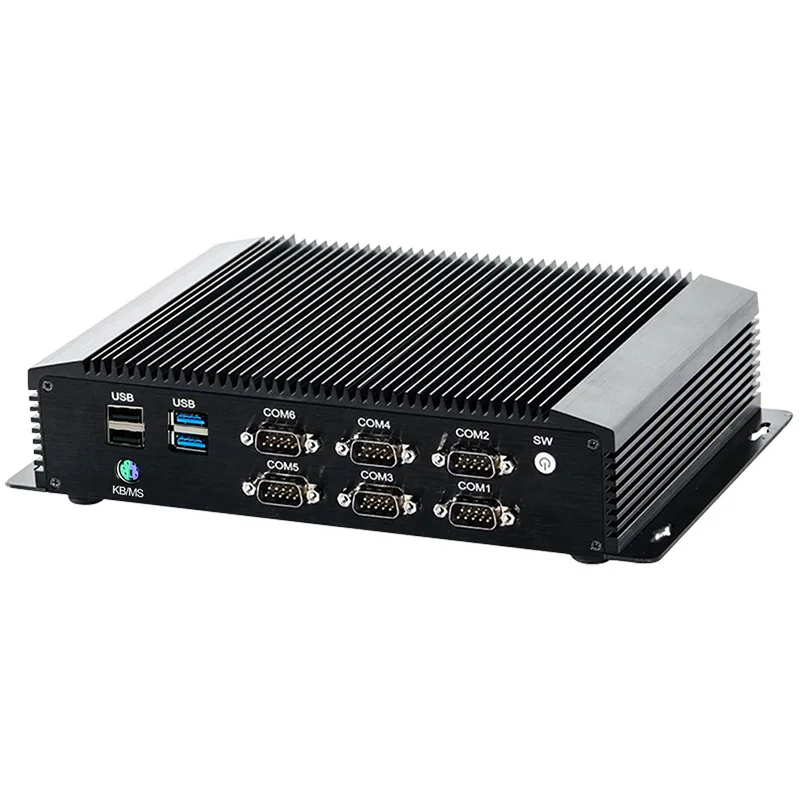 Fanless industrial computer i7-7510U dual network 6 serial GPIO/LPT/4G Internet access industrial computer mini host