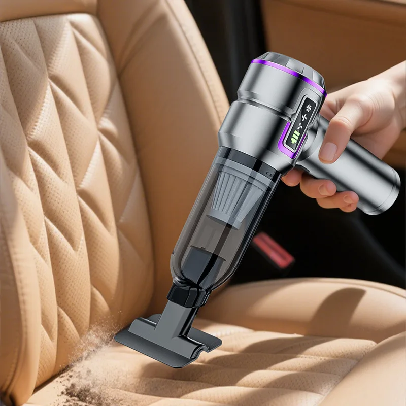Car Vacuum Cleaner Brushless Motor LCD Display Power Handheld Suction and Blowing