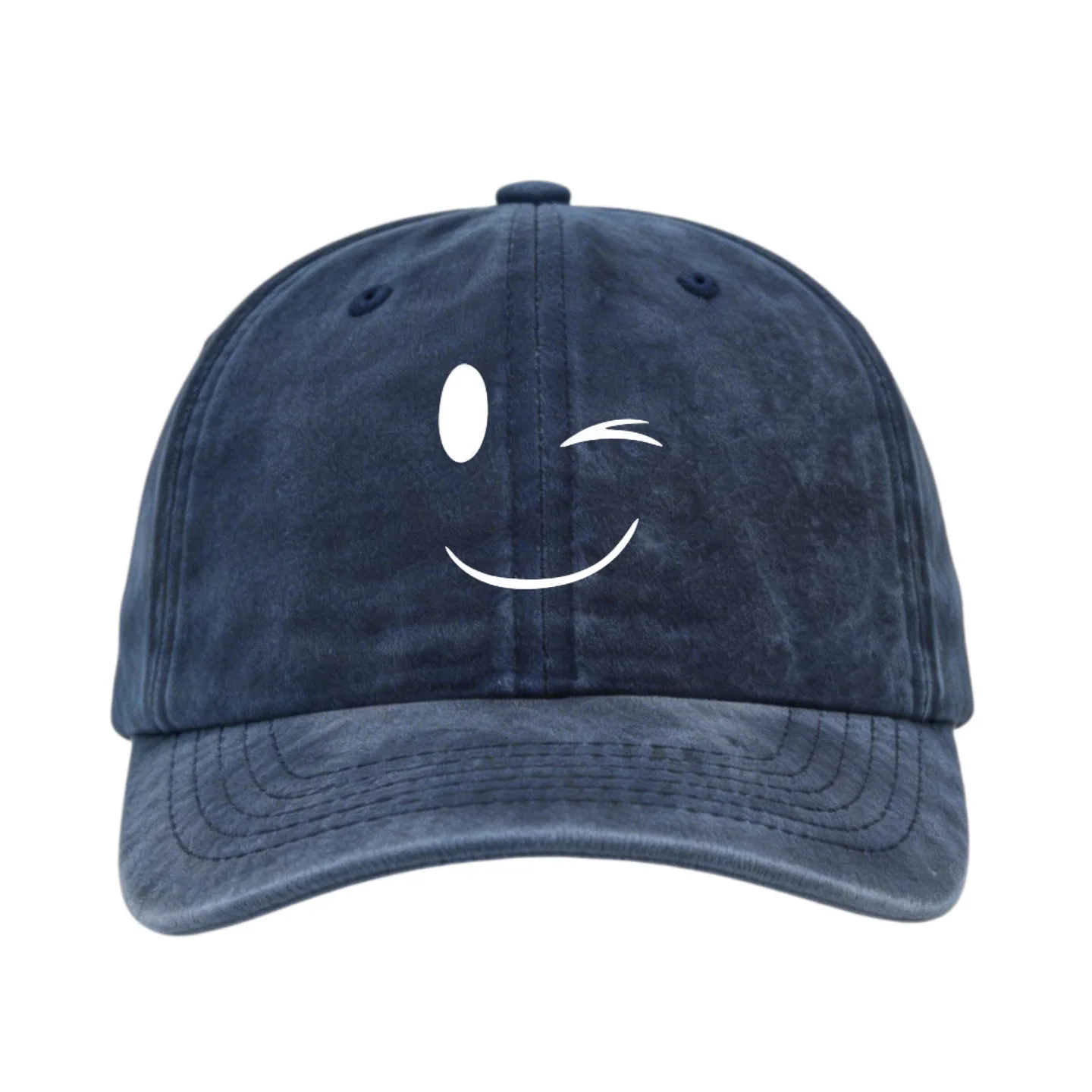 New Arrival Smiley Printed Baseball Cap, Unisex Soft Top Peaked Hat, Outdoor UV Protection Sun Shade Hat
