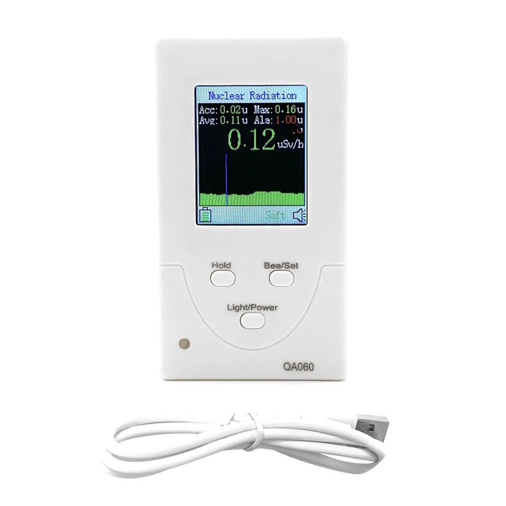 2In1 1.8 Inch Electromagnetic Radiation Nuclear Radiation Detector Geiger Counter Dosimeter X-ray Beta Gamma Iodine 131 Detector