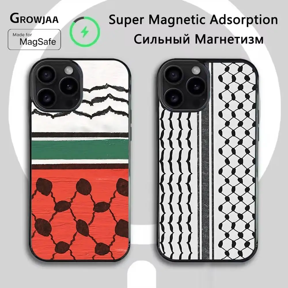 

P-Palestine-S Hattah Keffiyeh Phone Case For iPhone 16e,16,15,14,13,12,11,Plus,Pro,Max,Mini Magsafe Magnetic Wireless Charging