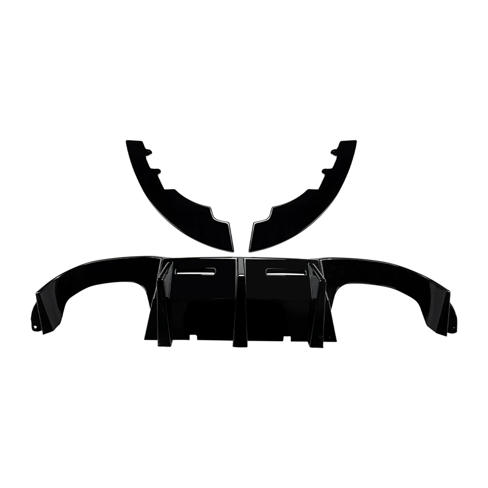 

Carbon Fiber Look/Gloss Black Tail Boot Lower Spoiler Splitter Guard Rear Bumper Diffuser Lip For BMW M2 F87 2016-2021