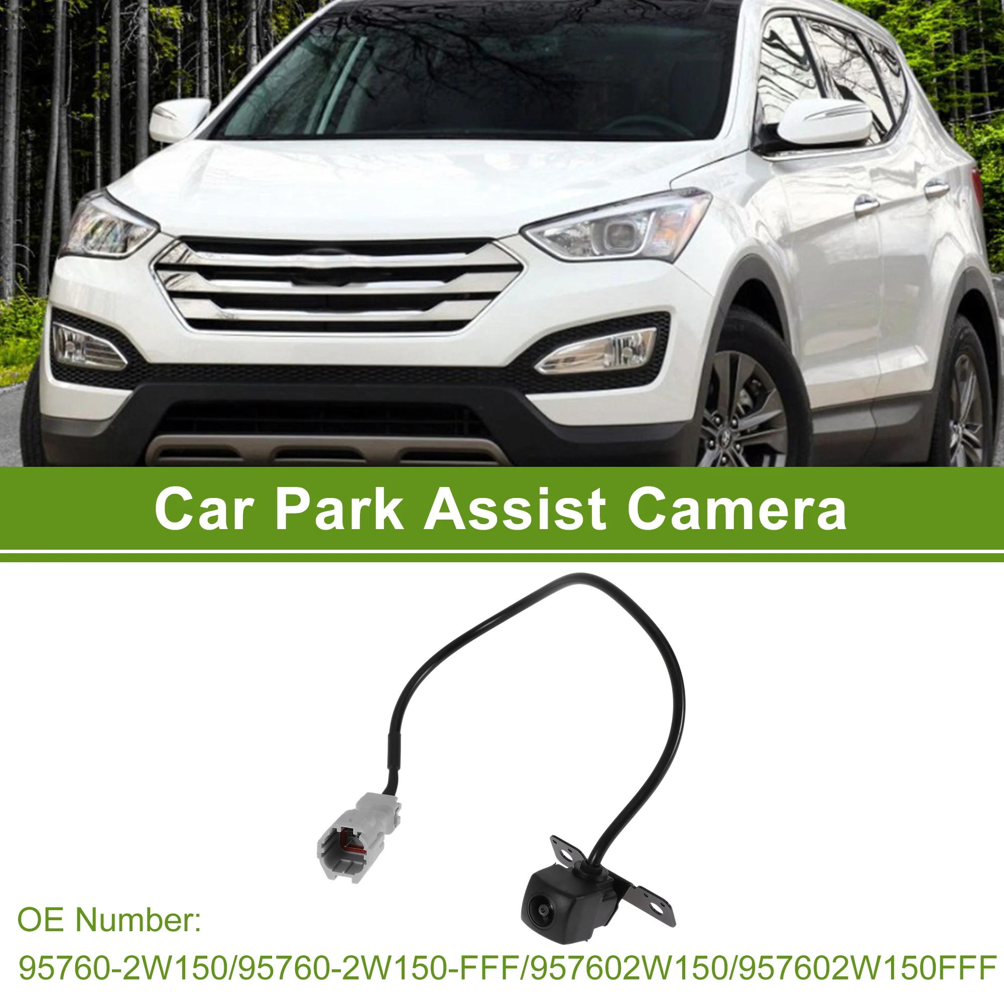 UXCELL Car Park Assist Camera Rear View Backup Reverse Camera for Hyundai Santa Fe Sport 2.0T Base No.95760-2W150